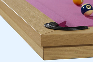 The corner of the Meteor pool table