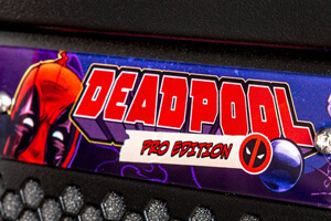 Plaque on the Deadpool Pro pinball playfield