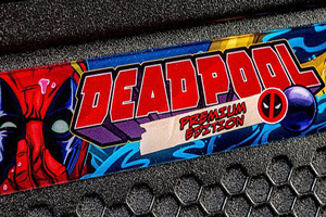Plaque on the Deadpool Premium pinball playfield