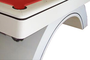 Detail of the Roma pool table