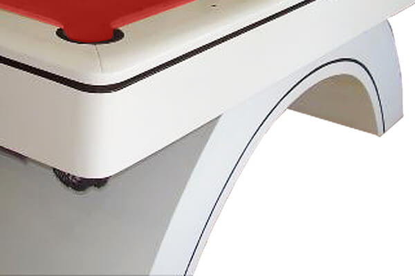 Detail of the Roma pool table
