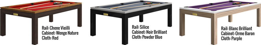 Finishes on the Horizon pool table