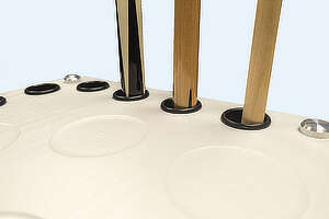 Detail of the Corner cue rack