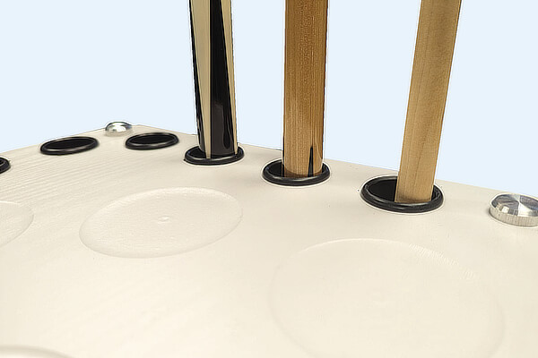 Detail of the Corner cue rack