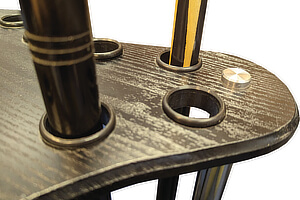 Detail of the Corner cue rack