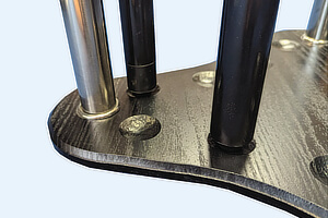 Detail of the Corner cue rack