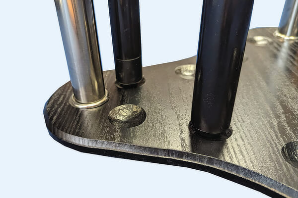 Detail of the Corner cue rack