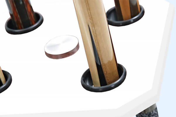 A close up shot of Slim Cue Stand.