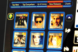 The touchscreen on the Lightning jukebox