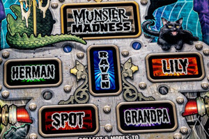 The playfield of the Munsters Pro pinball machine