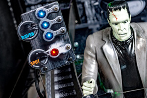 The playfield on the Munsters Premium pinball machine