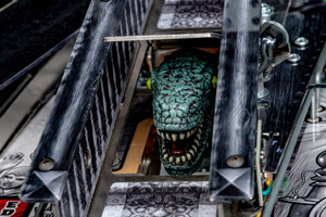 The playfield of the Munsters Premium pinball machine