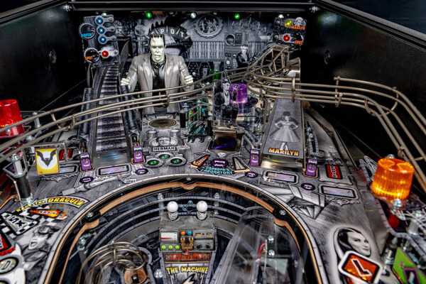 Part of the playfield on the Munsters Premium pinball machine