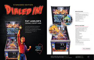 The features matrix for the Dialed In pinball machine
