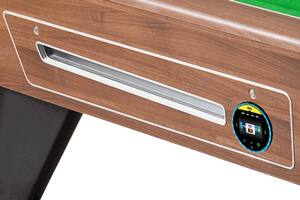 Contactless payment unit on a pool table