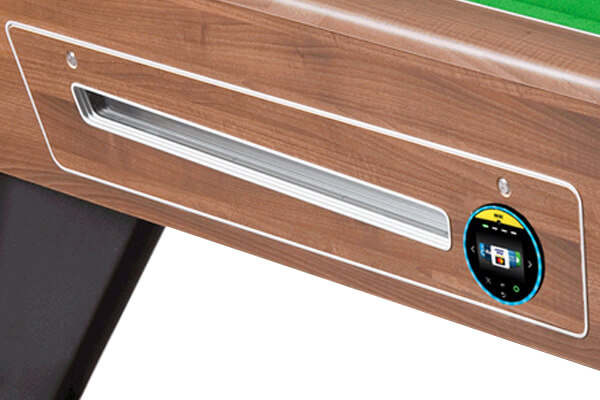 Contactless payment unit on a pool table