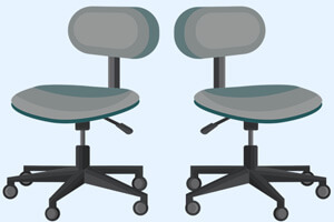 Chairs from the Office Simulator arcade
