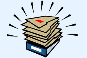 Paperwork from the Office Simulator arcade