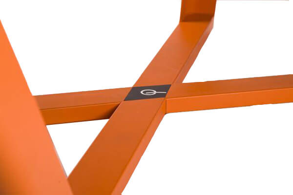 The feet on the Teqball One table