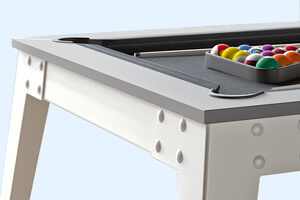 Corner of a Caraibes pool table