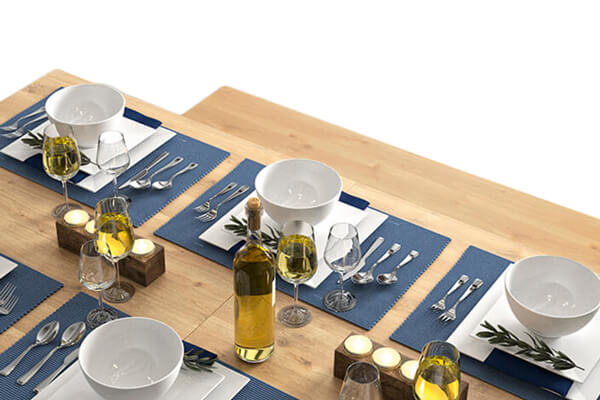 The Steel slate bed pool table as as a dining table