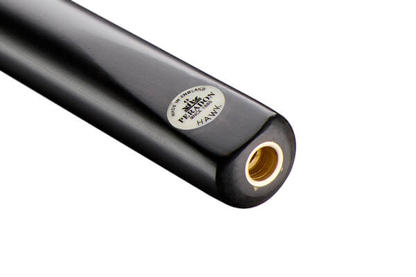The butt of a Peradon Hawk 3/4 Jointed 8 Ball Pool Cue