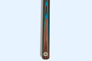 The butt of a Peradon Luna 3/4 Jointed 8 Ball Pool Cue