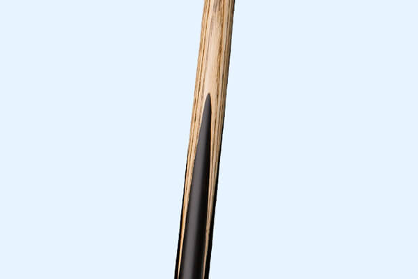 A close up shot of a Peradon Quasar Three Section 8 Ball Pool Cue
