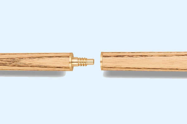 The joint of a Peradon Thunder Three Section 8 Ball Pool Cue