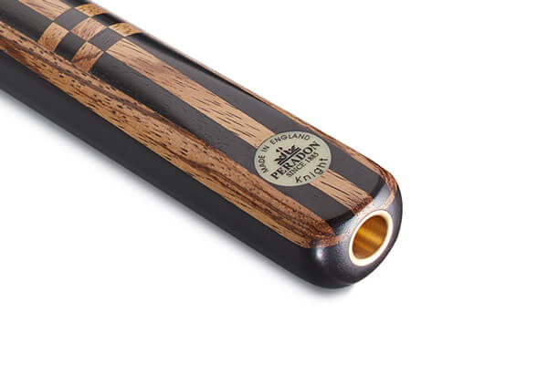 The butt of a Peradon Knight ¾ Jointed Snooker Cue