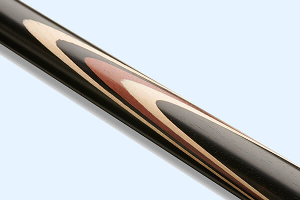 The veneers on a Peradon Guildford ¾ Jointed Snooker Cue