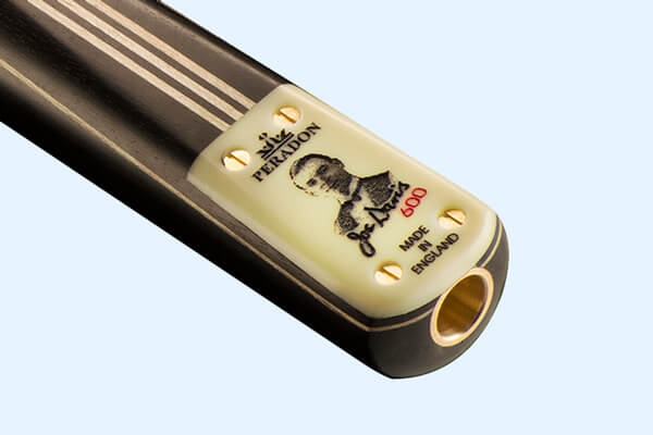 The butt of a Peradon Joe Davis 600 3/4 Jointed Snooker Cue