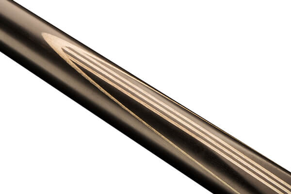 The veneers on a Peradon Joe Davis 600 3/4 Jointed Snooker Cue