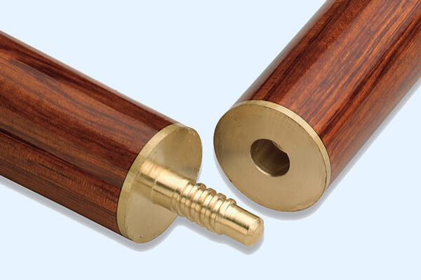 The joint of a Peradon Cougar Three Section Cannon Cue