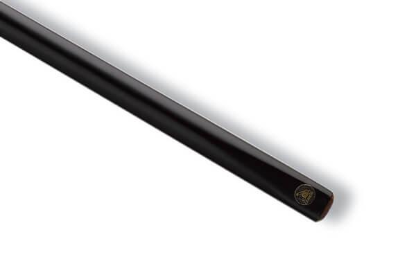 The butt of a Peradon Tornado 2pc Cannon Cue