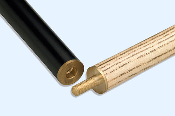 The joint of a Peradon Shadow 2pc Cannon Cue