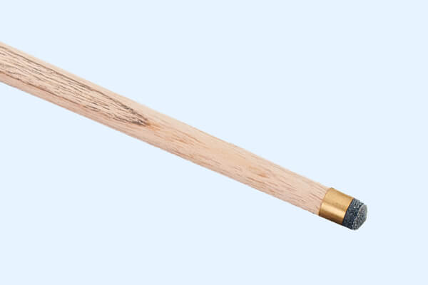 The tip of a Peradon Cobra 2pc Cannon Cue