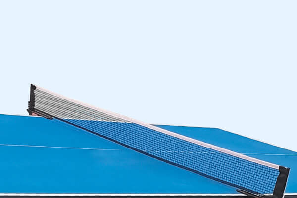 The top of a Butterfly Active 19 Deluxe Rollaway Tennis Table
