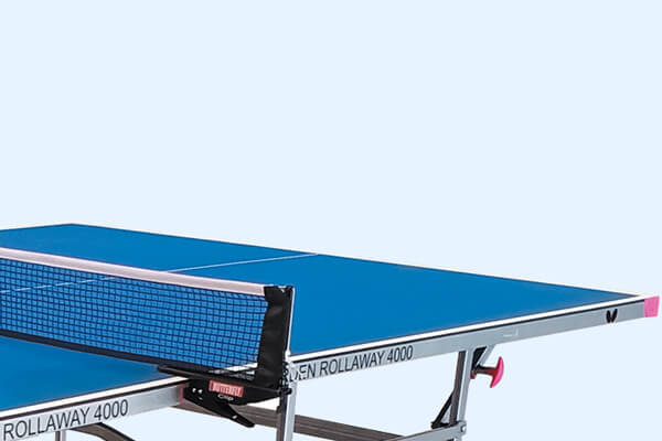 A side shot of a Butterfly Garden Rollaway 4000 Tennis Table
