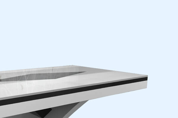 A Flow Slate Bed Pool Table with a table top