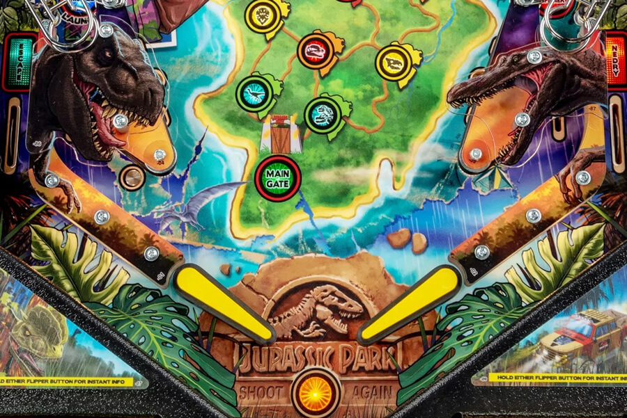 A close up shot of the playing field