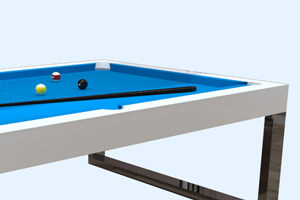 The Singapore Slate Bed Pool table with blue cloth