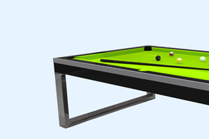 The legs of the Singapore Slate Bed Pool table