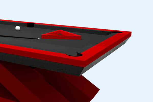 The Dozer Slate Bed Pool table with accessories
