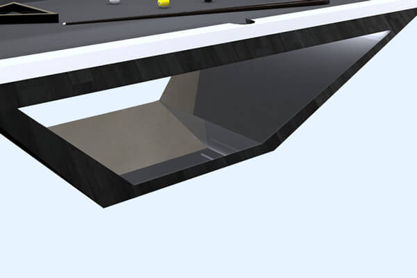 The base of the Rameses Slate Bed Pool table