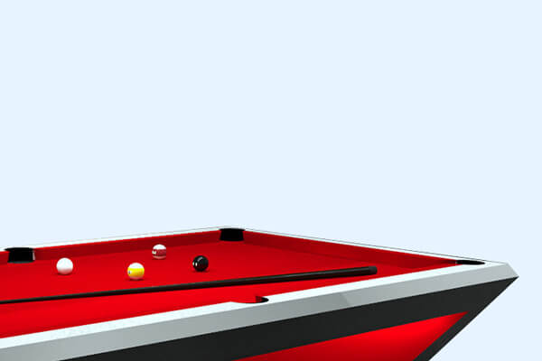 A side shot of the Rameses Slate Bed Pool table