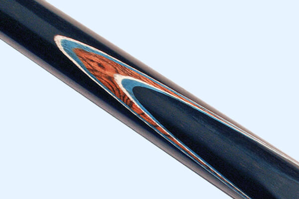 The veneers on a Cue Craft P8P13 55inch 8 Ball Pool Cue