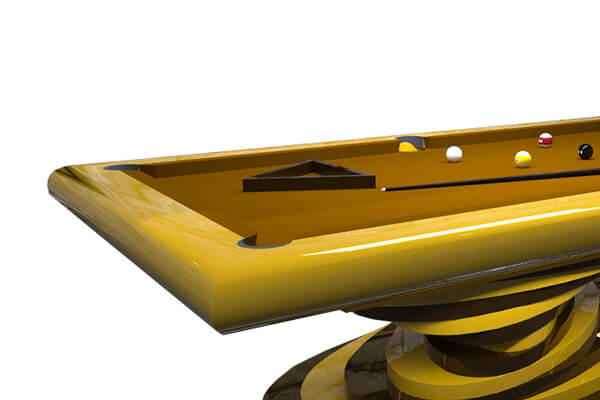 An Everest Slate Bed Pool table with accessories