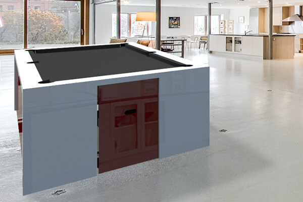 A Fusion Slate Bed Pool table with grey cloth