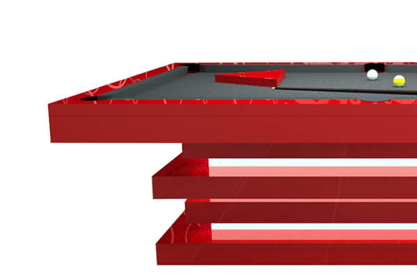A Manhattan Slate Bed Pool table with accessories